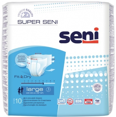 Подгузники для взрослых Seni Super Seni Large, 10 шт (LA10-JA1)