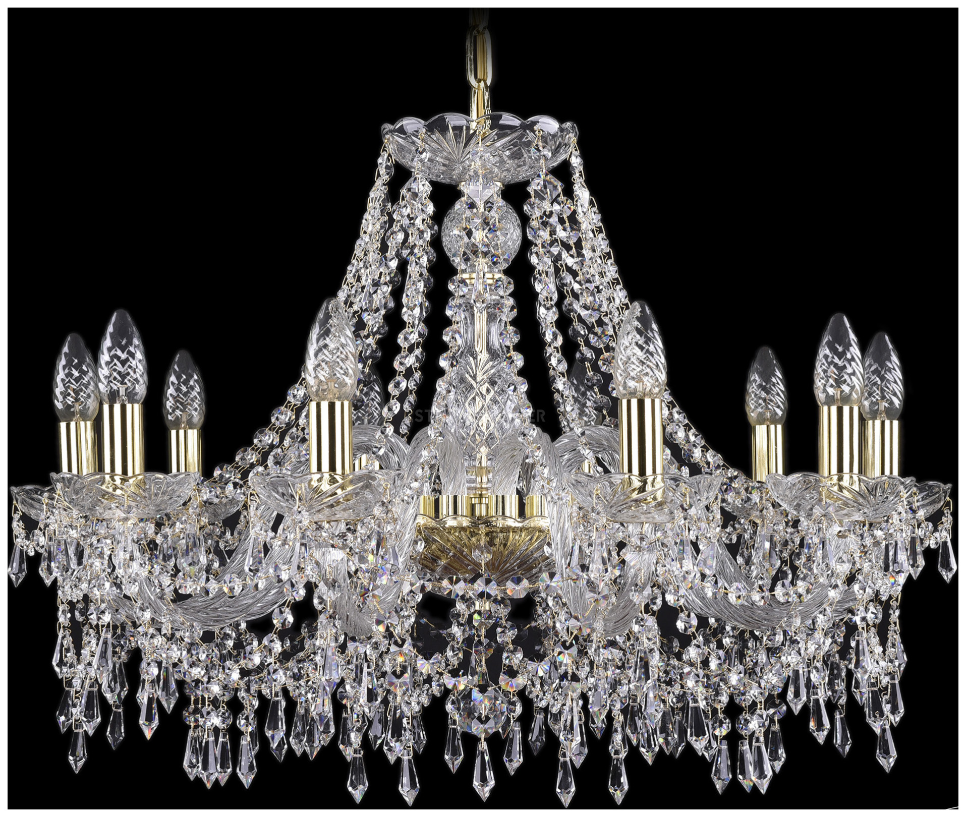 фото Люстра подвесная bohemia ivele crystal 1403/10/240/g