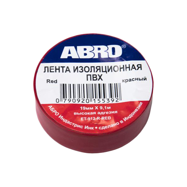 фото Изолента abro, красная (еt-912)