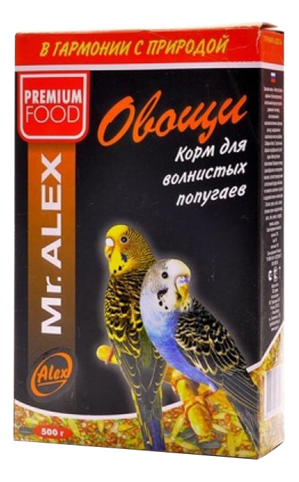 Сухой корм для попугаев Mr.Alex Овощи, 500 г