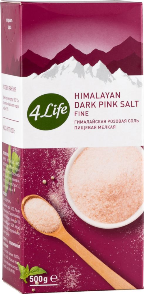Соль гималайская розовая пищевая 4 Life мелкая 500 г