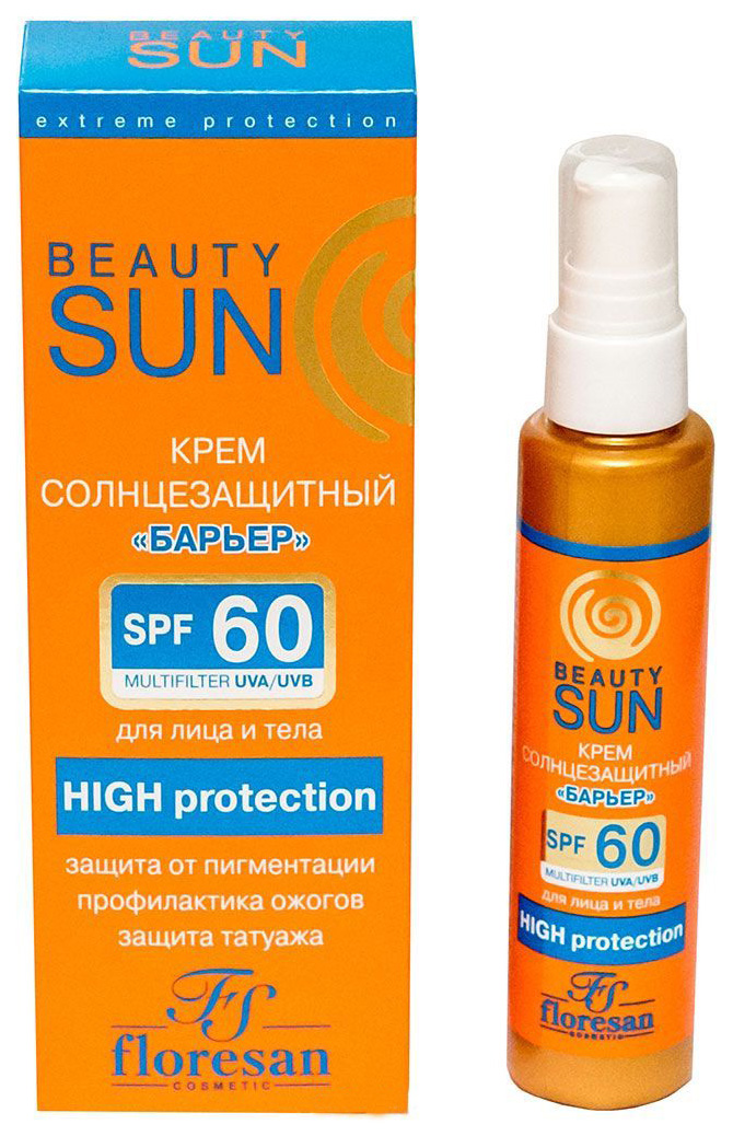 Солнцезащитный крем Floresan Beauty Sun Барьер SPF 60 75 мл театральная педагогика в начальной школе поурочные разработки мкорпед роготнева