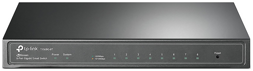 

Коммутатор TP-LINK JetStream T1500G-8T Black, T1500G-8T