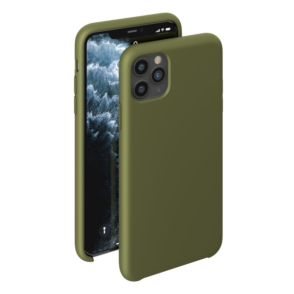 фото Чехол deppa liquid silicone case для apple iphone 11 pro max (оливковый)