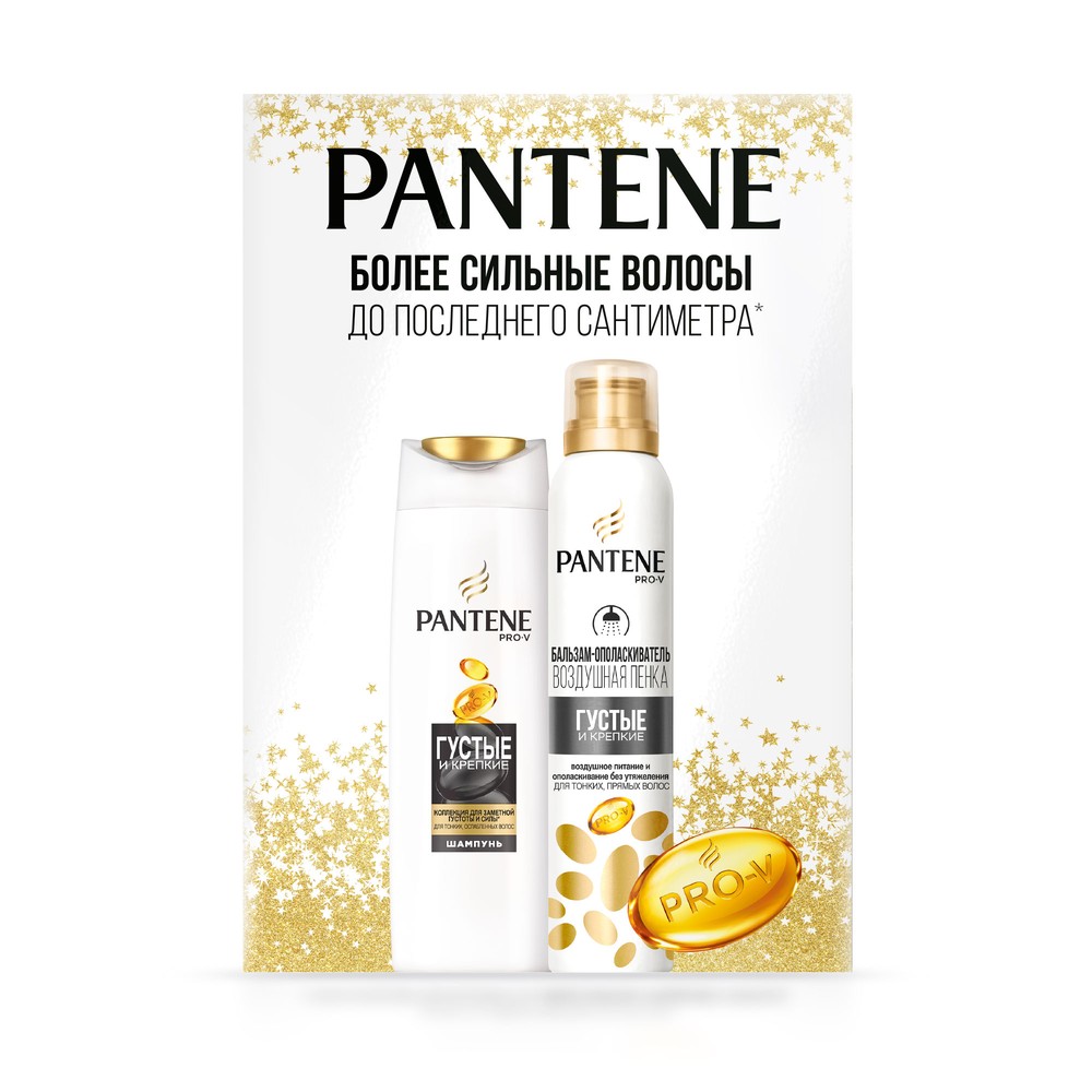 

Набор Pantene Шампунь Густые и Крепкие 250 мл + бальзам Воздушная Пенка 180мл