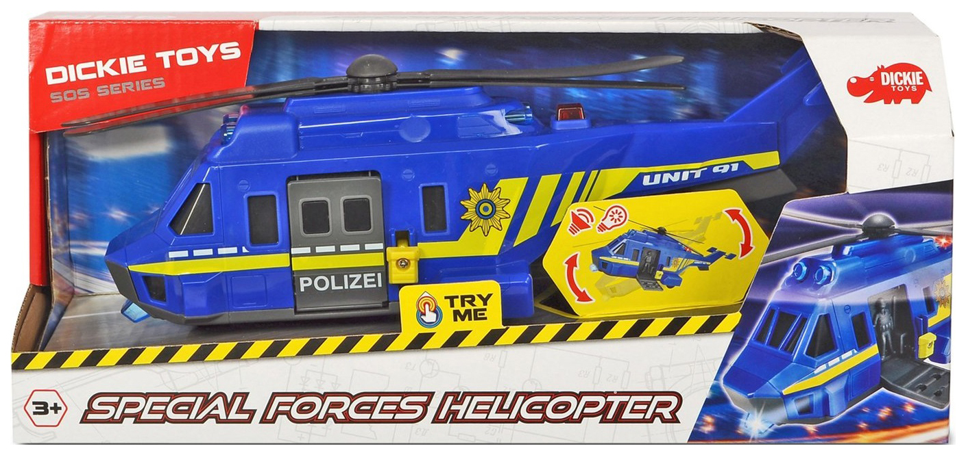 Вертолет Dickie Toys Полицейский вертолет 26 см dickie машинка полицейский универсал mercedes amg e43 30 см