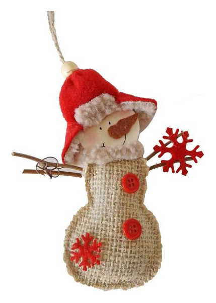 фото Елочная игрушка новогодняя сказка снеговик 14 см 1 шт.