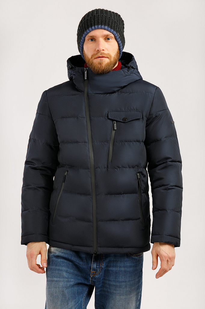 

Зимняя куртка мужская Finn Flare W19-42001 синяя 2XL, W19-42001