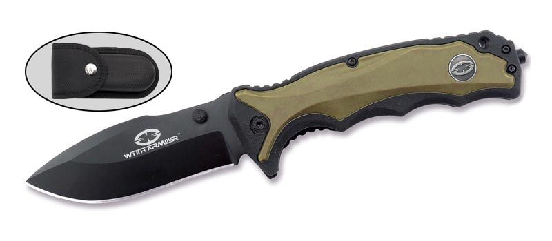 Тактический нож WithArmour WA-019BT, black/brown