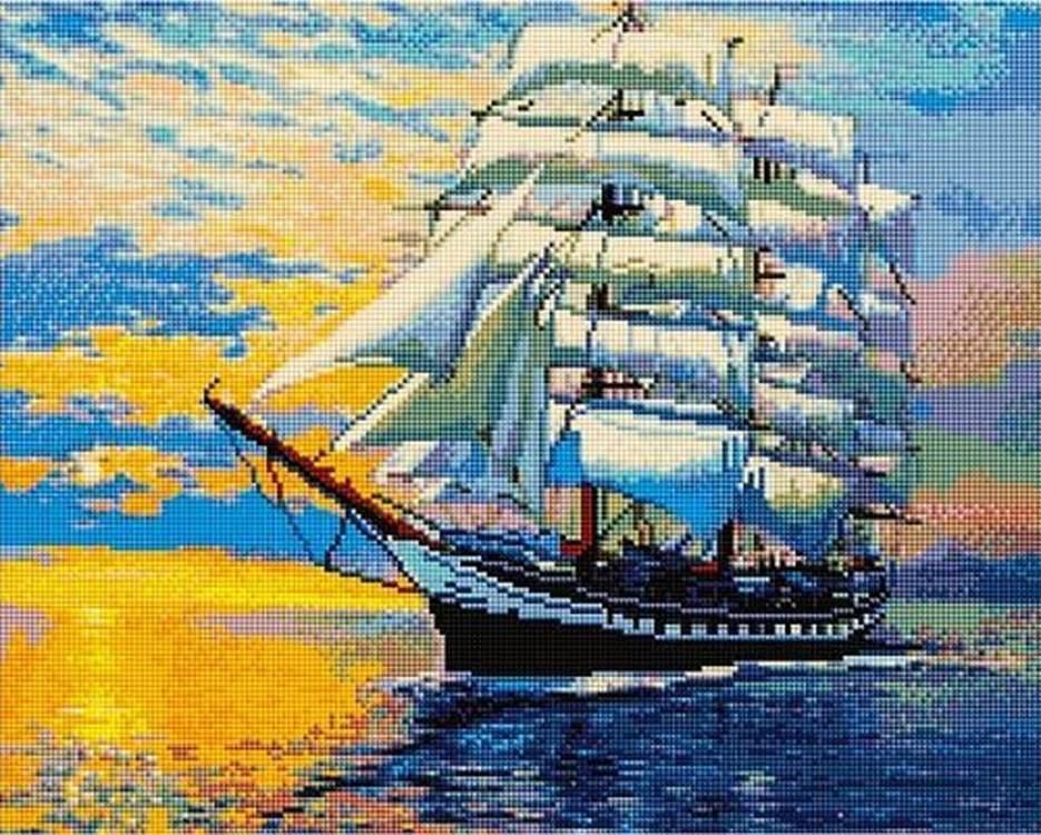 

Алмазная вышивка Painting Diamond Парусник, 40x50 см, Парусник