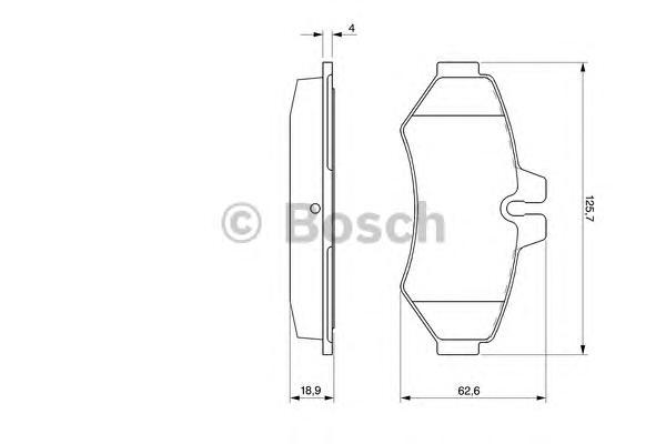 

Комплект тормозных колодок BOSCH 0986424516