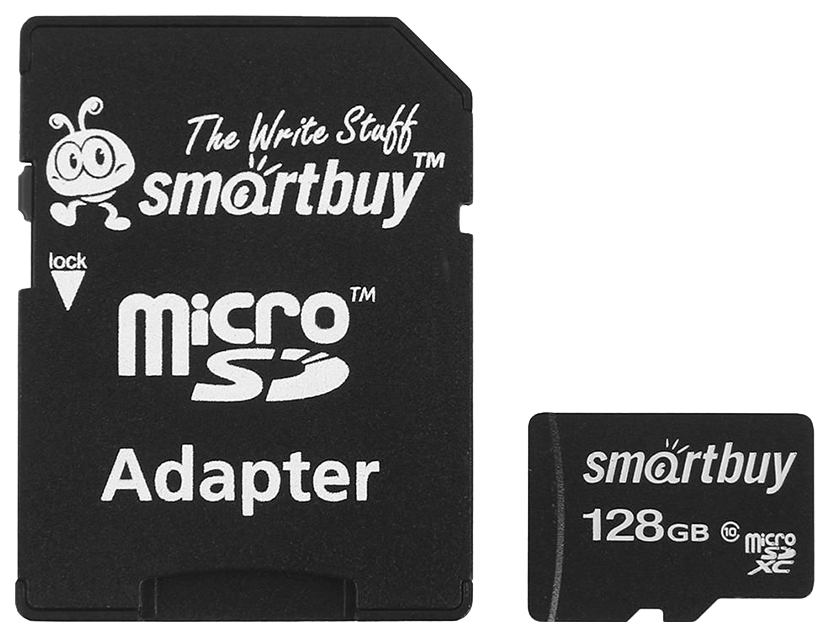 Micro sdxc карта памяти smartbuy 128gb class 10 uhs 1 с адаптером sd