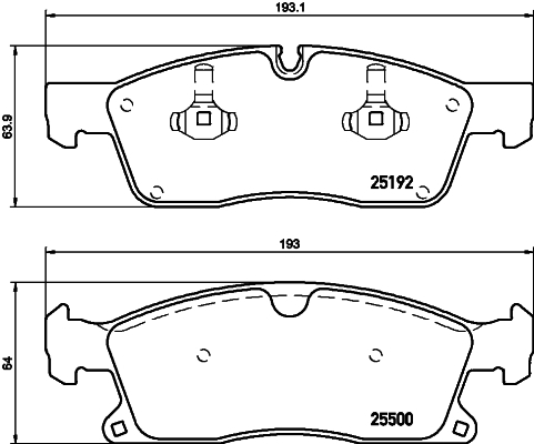 

Комплект тормозных колодок Hella 8DB355019701