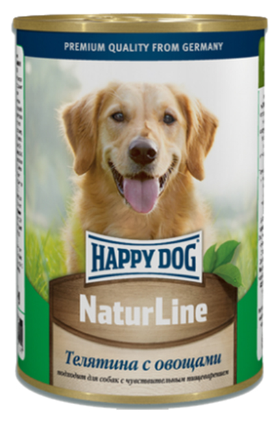 фото Консервы для собак happy dog naturline, с телятиной и овощами, 400г