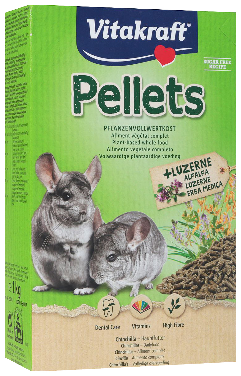 

Корм для шиншилл Vitakraft PELLETS 1 кг 1 шт