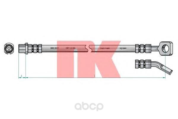 фото Шланг тормозной системы nk 853673 задний
