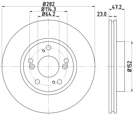 фото Тормозной диск hella pagid 8dd 355 118-131