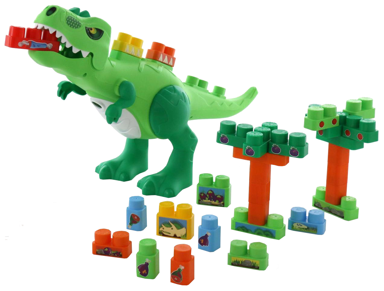 фото Конструктор пластиковый полесье динозавр 30 элементов