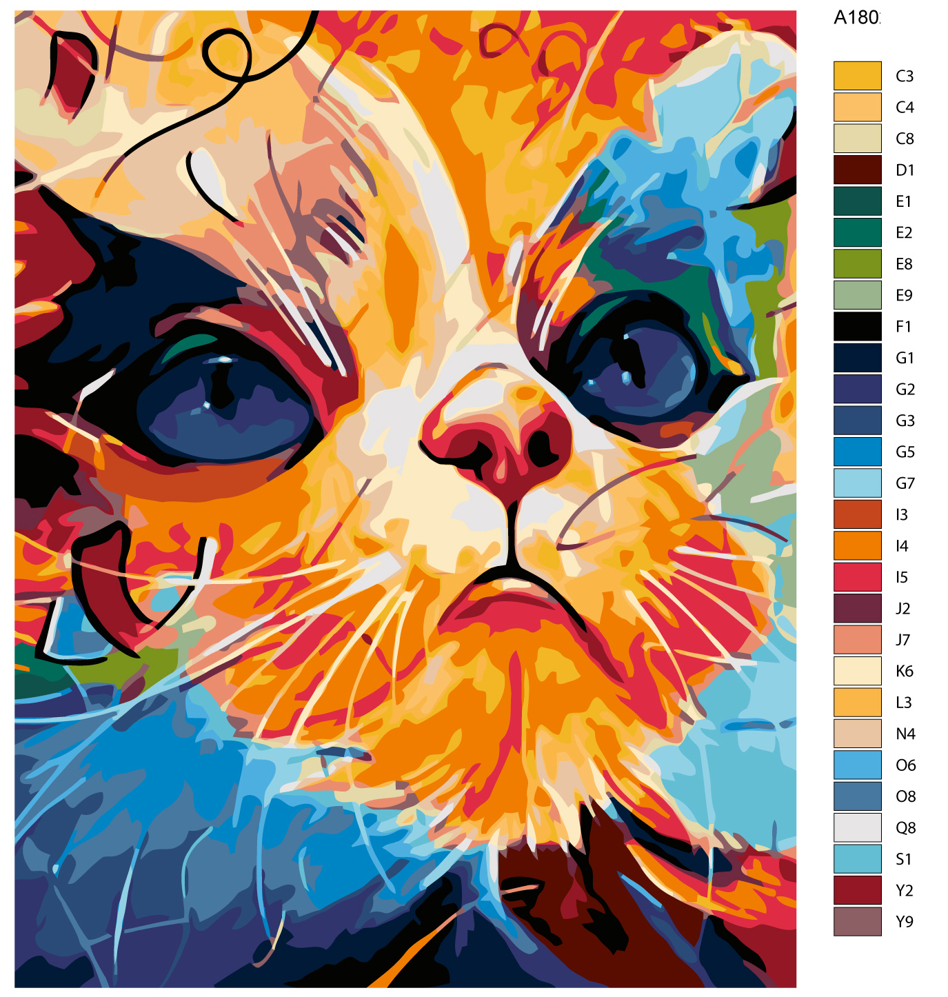 

Картина по номерам, 40 x 50, A180, A180