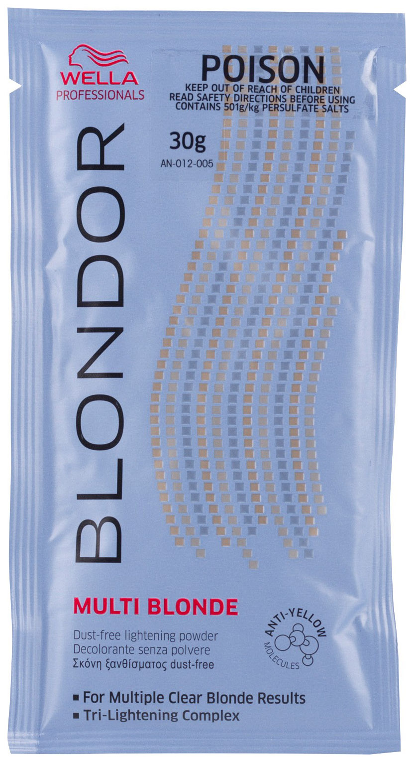 Осветлитель для волос Wella Professionals Blondor 30 г обесцвечивающая пудра wella professionals blondor plex без образования пыли 800мл
