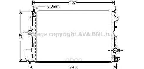 фото Pадиатор системы охлаждения мкпп opel signum 03-08, vectra c 04 ava ola2396