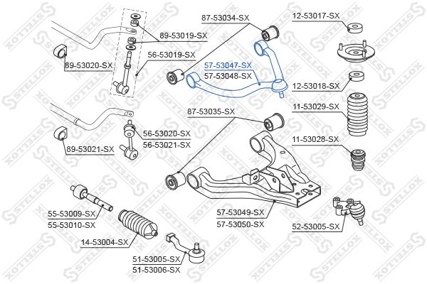 

Рычаг подвески Stellox 57-53047-SX
