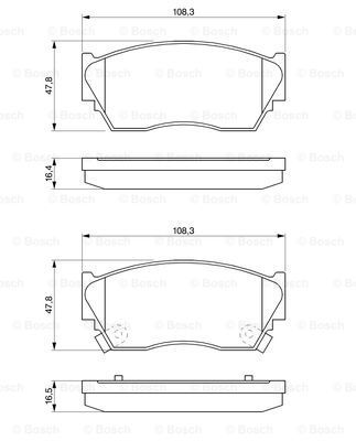 

Комплект тормозных дисковых колодок BOSCH 0 986 460 997