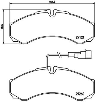 

Тормозные колодки brembo дисковые P56069