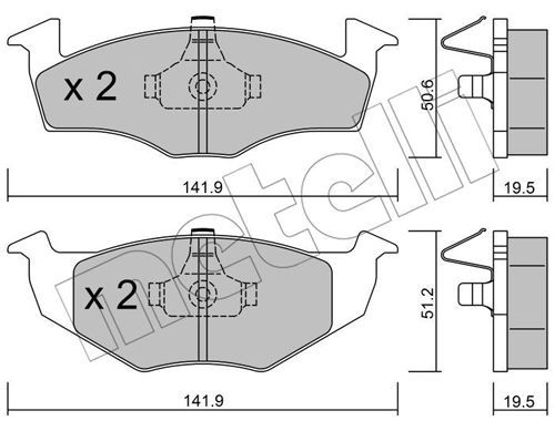 

Тормозные колодки METELLI дисковые 2202061