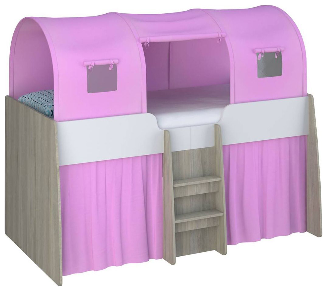 фото Шторки для кровати-чердака polini simple 4100, розовый