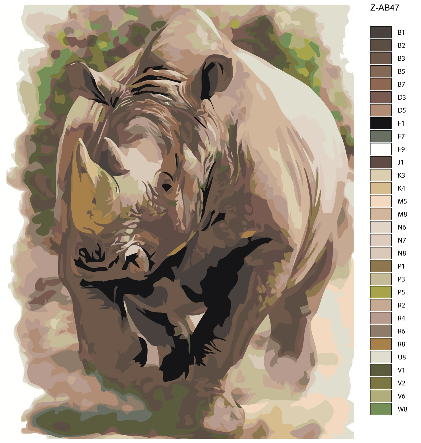 

Картина по номерам, 40 x 50, Z-AB47, Z-AB47