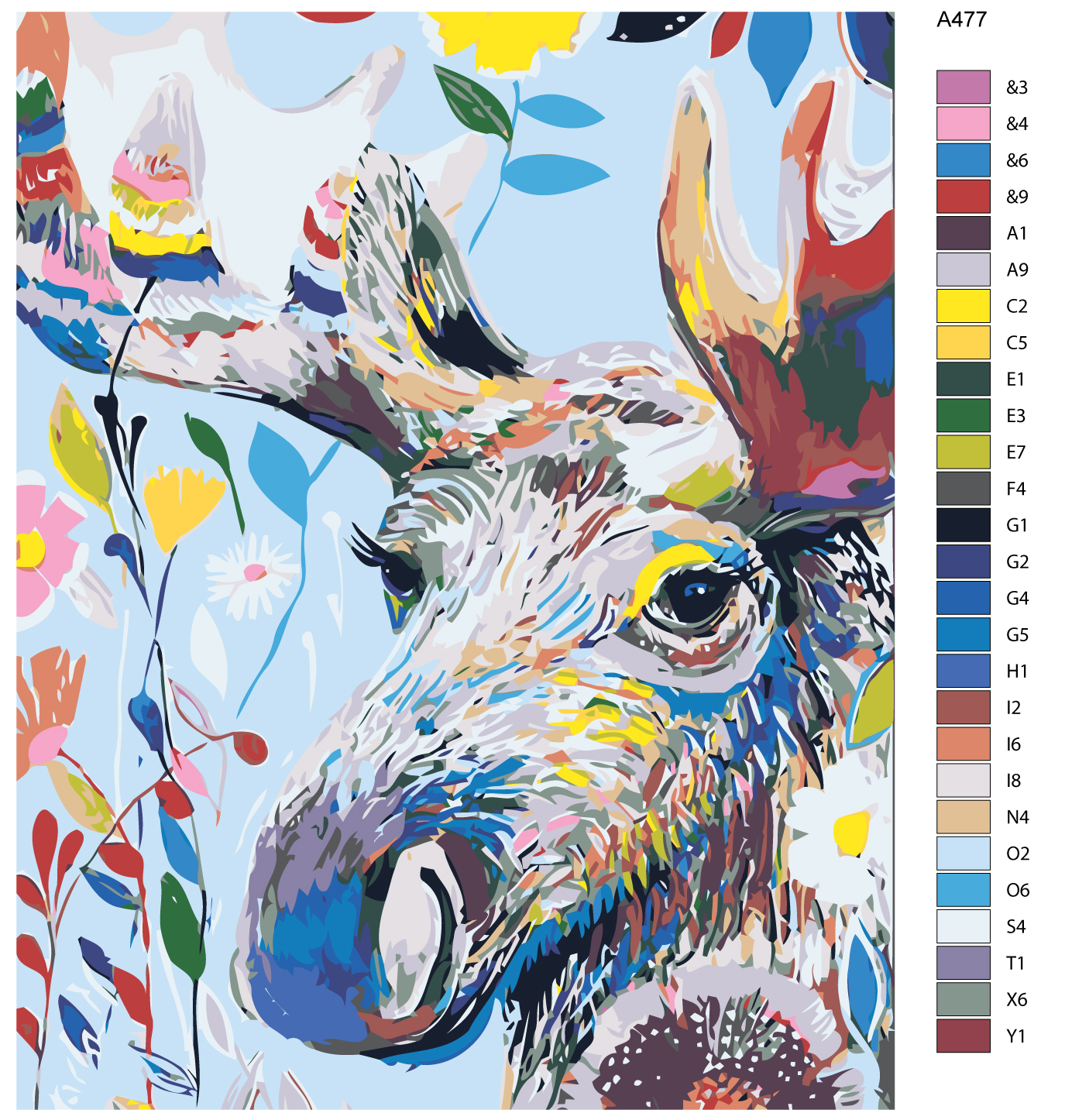

Картина по номерам, 40 x 50, A477, A477