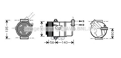 Компрессор кондиционера AVA QUALITY COOLING OLAK428