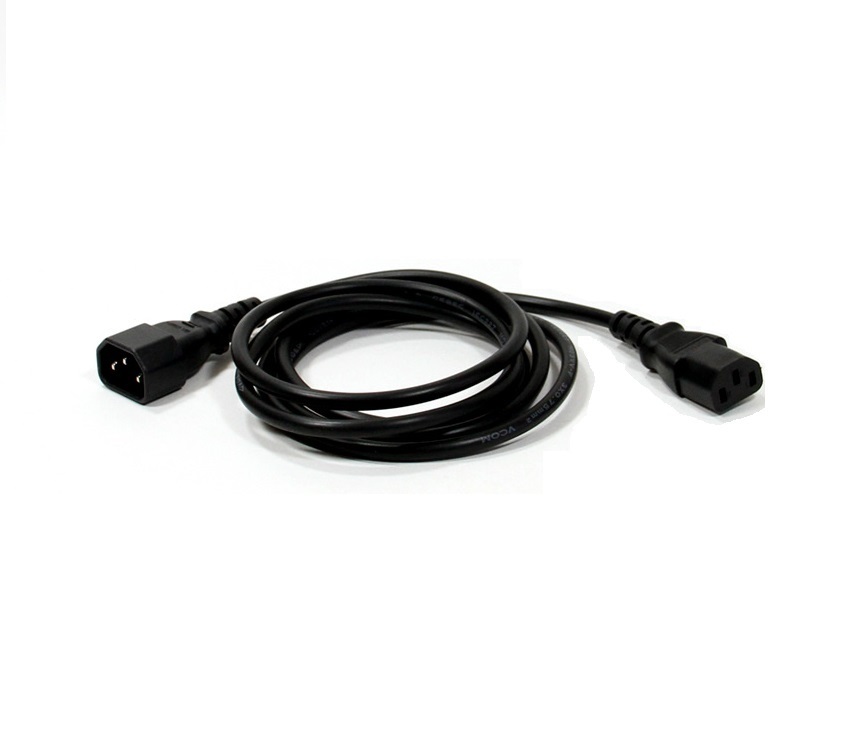 фото Кабель vcom iec 320 c13-iec 320 c14, m-f 1,8м black (ce001-cu0.75-1.8m)