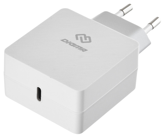 фото Сетевое зарядное устройство digma dgpd-18w-wg, 1xusb type-c, 3 a, white