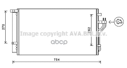 

Радиатор кондиционера AVA QUALITY COOLING HYA5279D