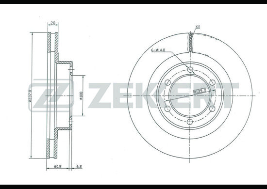 фото Тормозной диск zekkert bs-5047