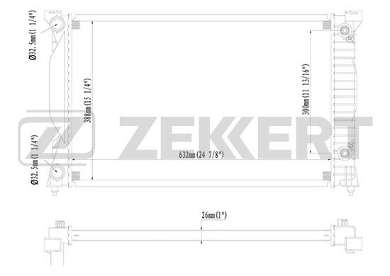 

Радиатор охлаждения двигателя ZEKKERT MK-1431