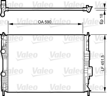 

Радиатор охлаждения двигателя VALEO 735281