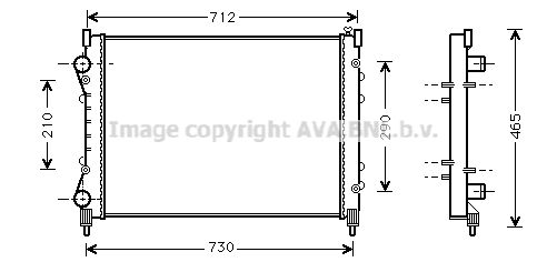 

Радиатор охлаждения двигателя AVA QUALITY COOLING RTA2233