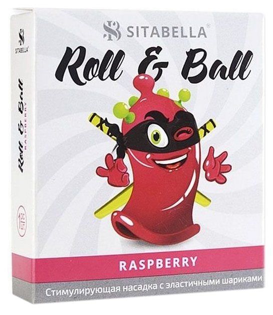Купить Презерватив-насадка Roll Ball Raspberry, Sitabella