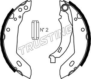 

Комплект тормозных колодок TRUSTING 088.212