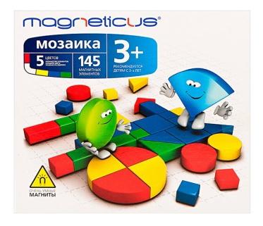 фото Мозаика magneticus 3+, 5 цветов, листок с примерами.