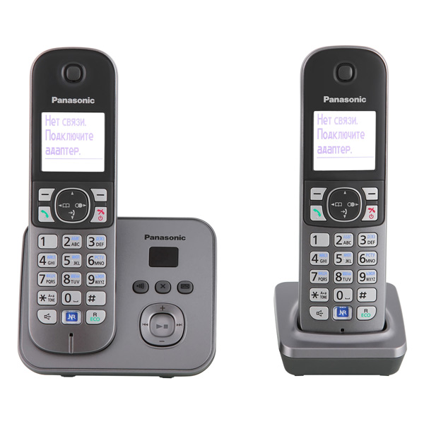 DECT телефон Panasonic KX-TG6822RUM серебристый