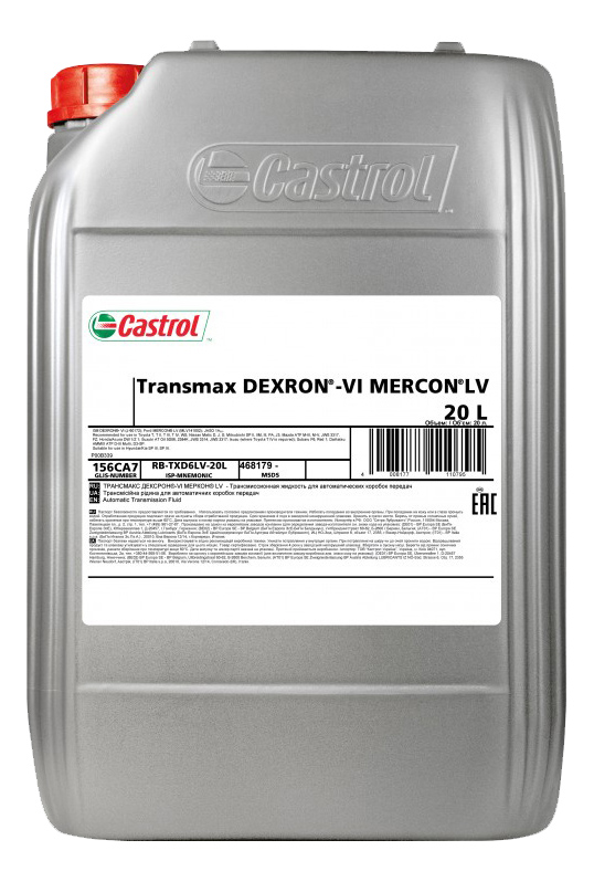 фото Трансмиссионное масло castrol transmax dexron® vi mercon® lv 20л 156ca7