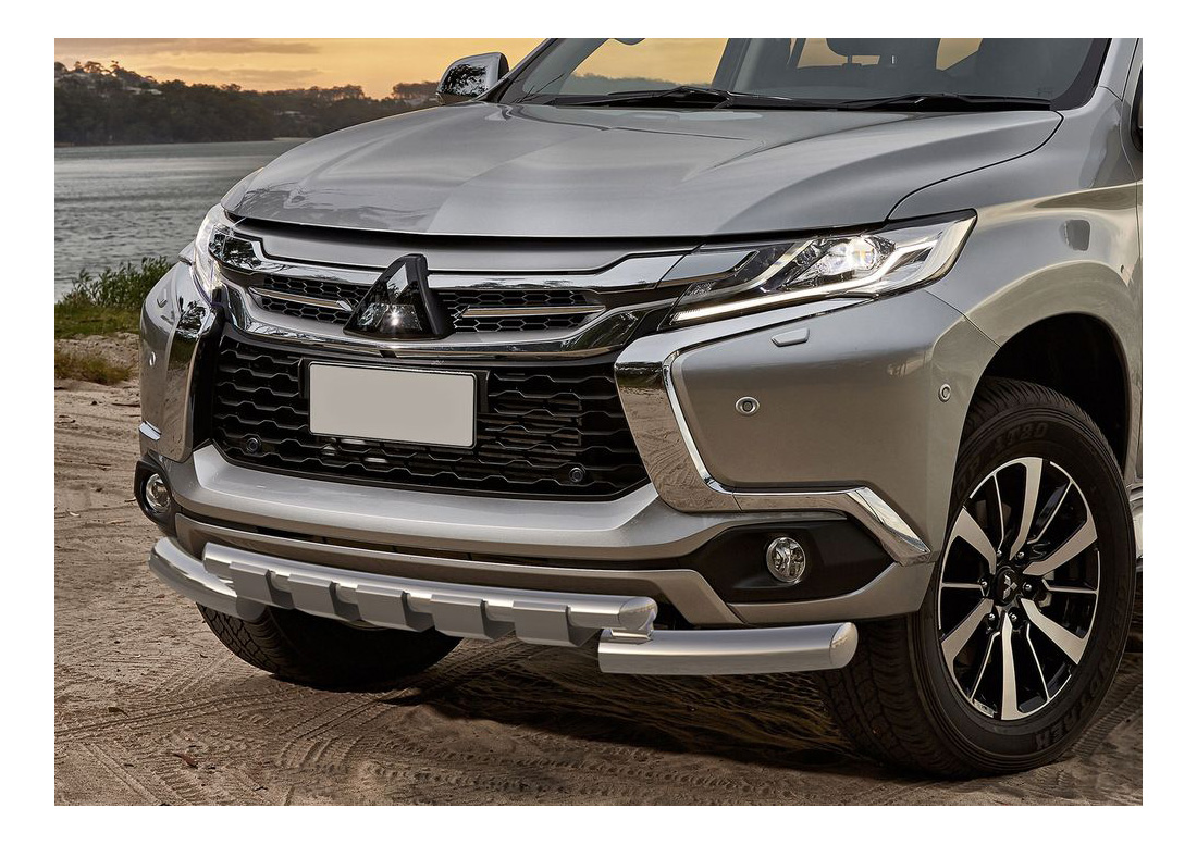 фото Защита переднего бампера d76+d57 rival mitsubishi pajero sport iii 16-2021, r.4012.004