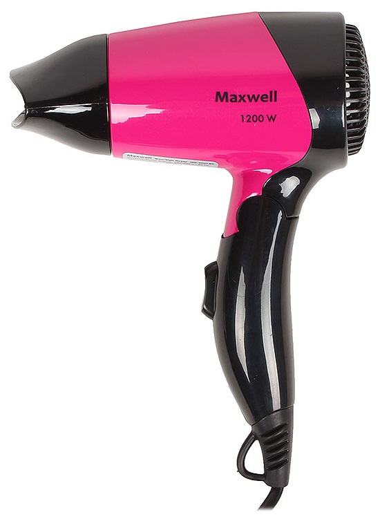 Фен Maxwell mW-2007 1 200 Вт черный, розовый