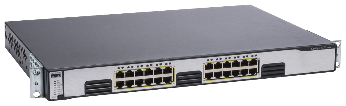 фото Коммутатор cisco catalyst ws-c3750g-24t-s black