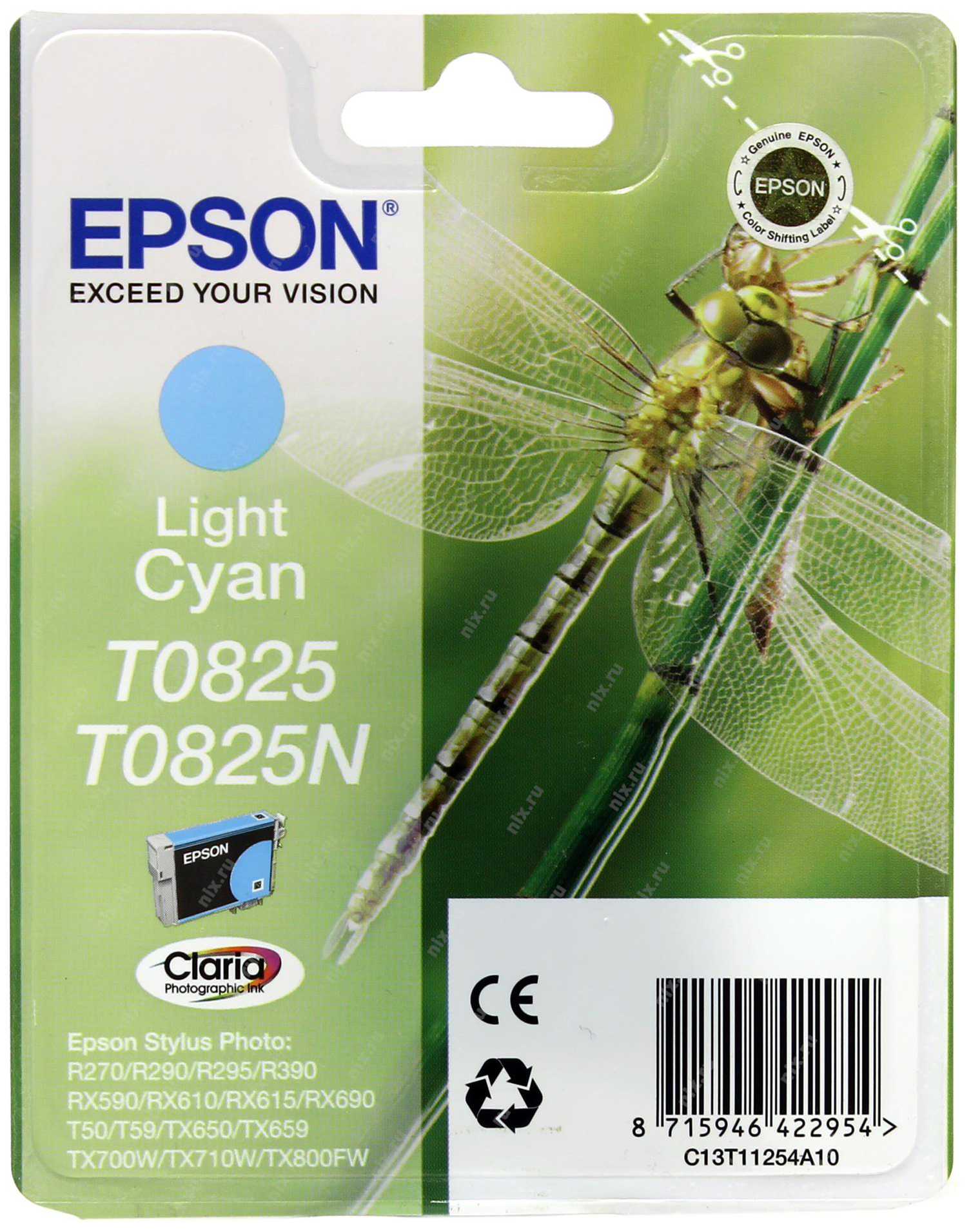 

Картридж для струйного принтера Epson C13T11254A10/С13T08254A, светло-голубой, оригинал, t1125
