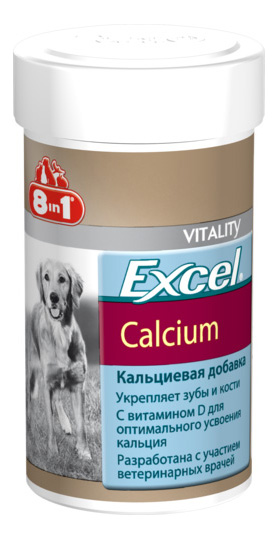 Кальциевая добавка для собак 8in1 Excel Calcium, 155 табл